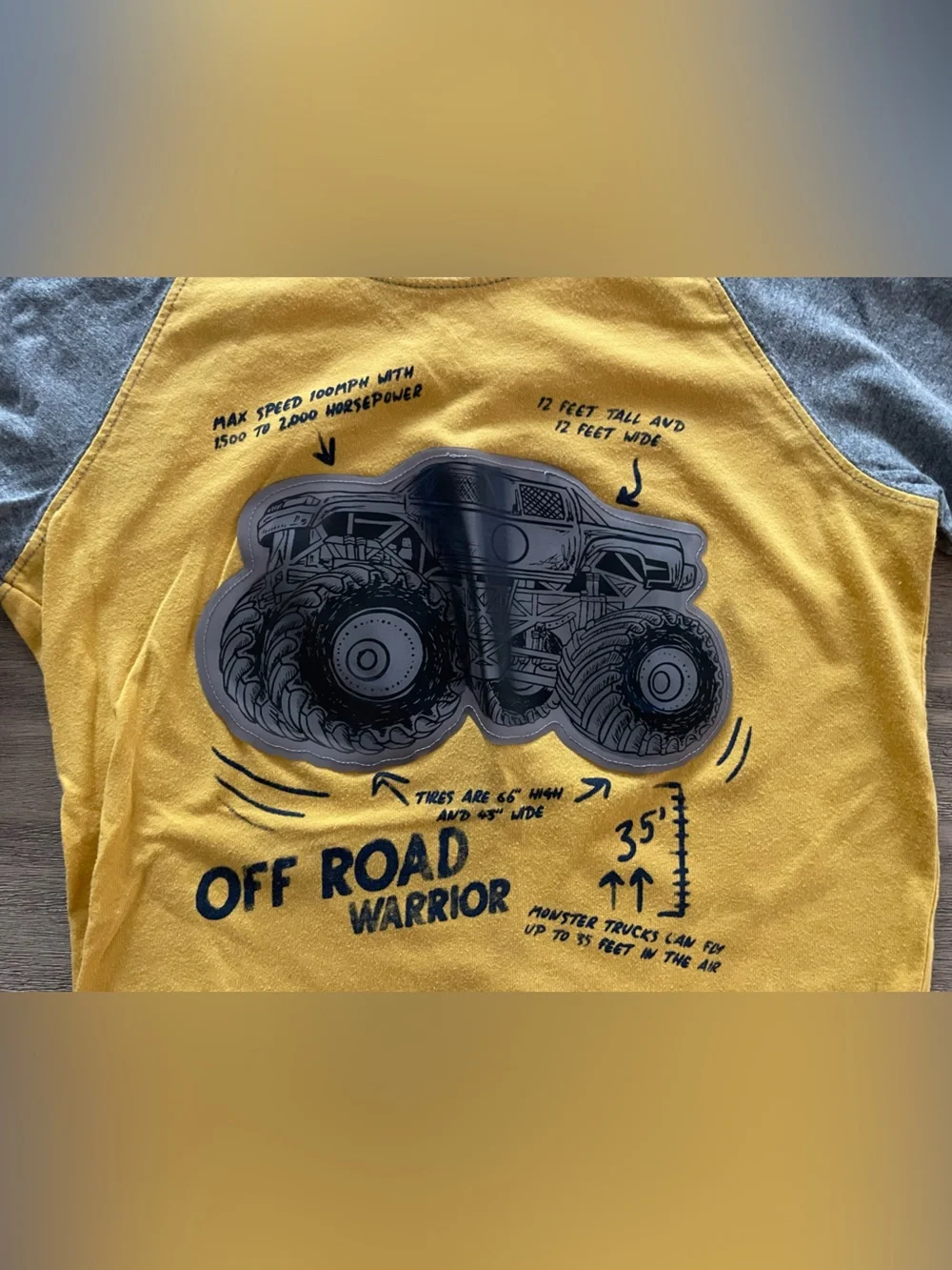 OshKosh B'gosh Yellow & Gray Monster Truck Long-Sleeve Tee